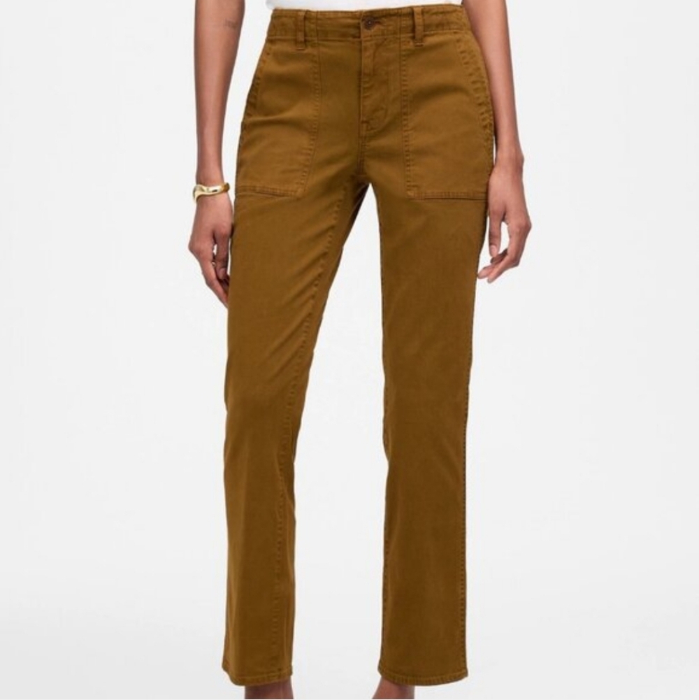 NWT Madewell The Slim Straight Utility Pant in Garment Dyed